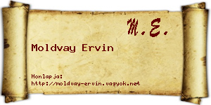 Moldvay Ervin névjegykártya